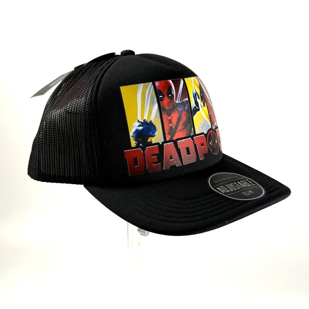 Bioworld Deadpool and Wolverine‎ Trucker Hat Snapback Cap Marvel New